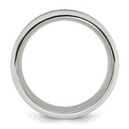 Chisel Titanium Polished Black IP-plated Textured Center 8mm Band