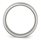 Chisel Titanium Brushed Center 6mm Grooved Band