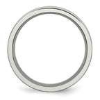 Chisel Titanium Brushed and Polished 6mm Grooved Band