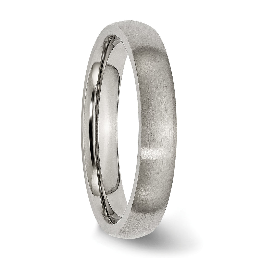 Chisel Titanium Brushed 4mm Half Round Band