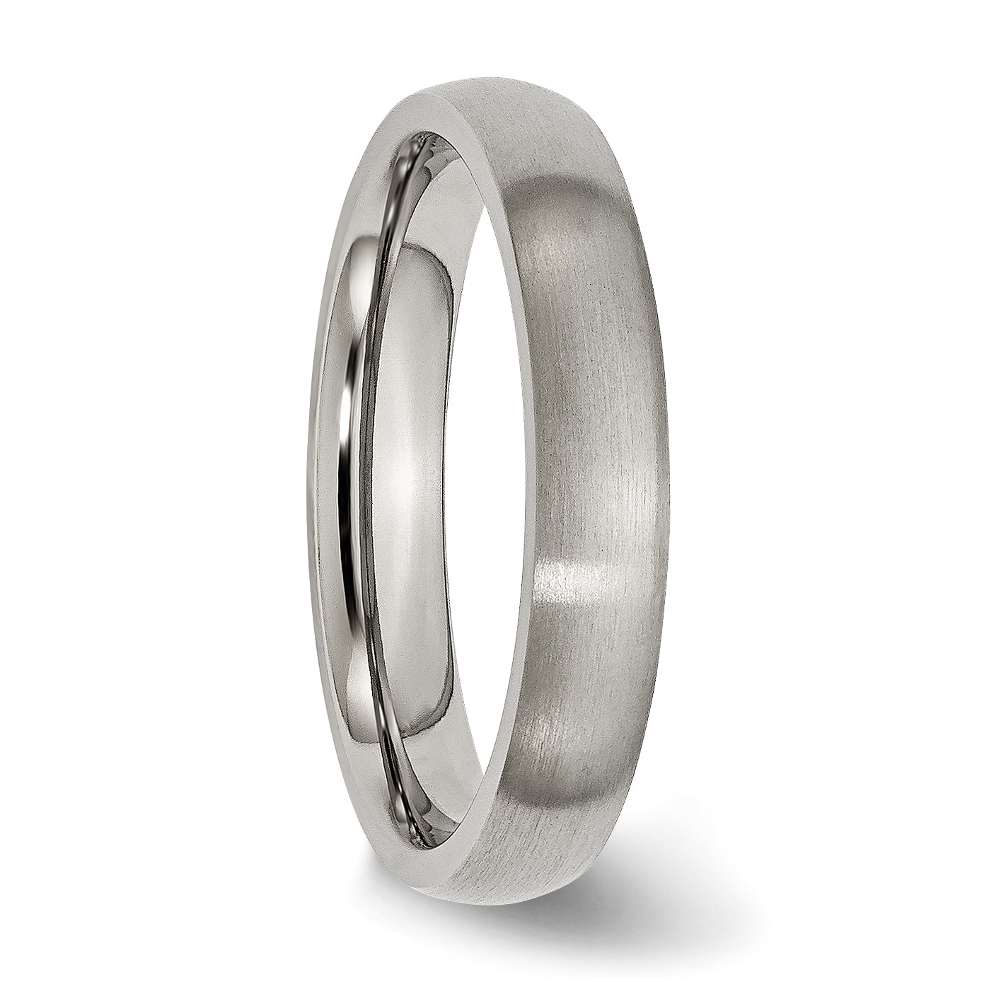 Chisel Titanium Brushed 4mm Half Round Band