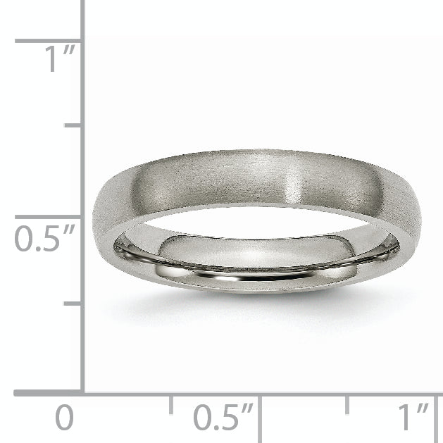 Chisel Titanium Brushed 4mm Half Round Band