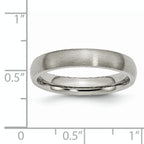 Chisel Titanium Brushed 4mm Half Round Band