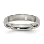 Chisel Titanium Brushed 4mm Half Round Band