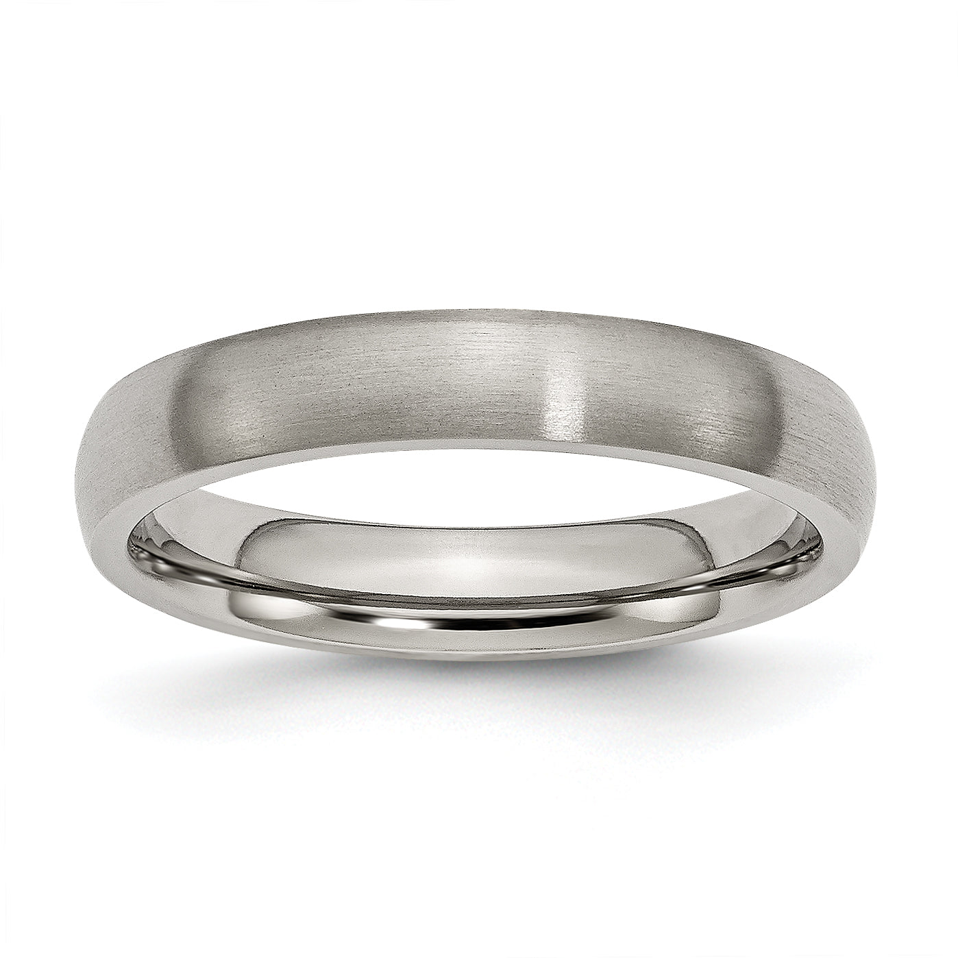 Chisel Titanium Brushed 4mm Half Round Band