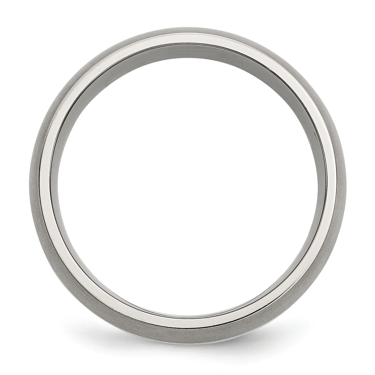 Chisel Titanium Brushed with Sterling Silver Inlay 8mm Band Secondary image