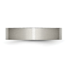 Titanium Flat 5mm Brushed Band