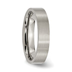 Chisel Titanium Brushed 5mm Flat Band