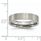 Chisel Titanium Brushed 5mm Flat Band