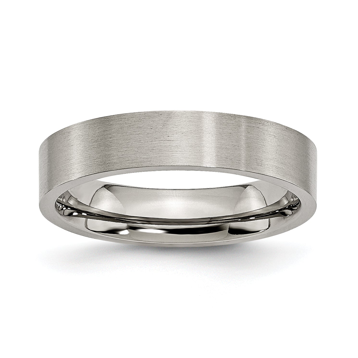 Chisel Titanium Brushed 5mm Flat Band Main image
