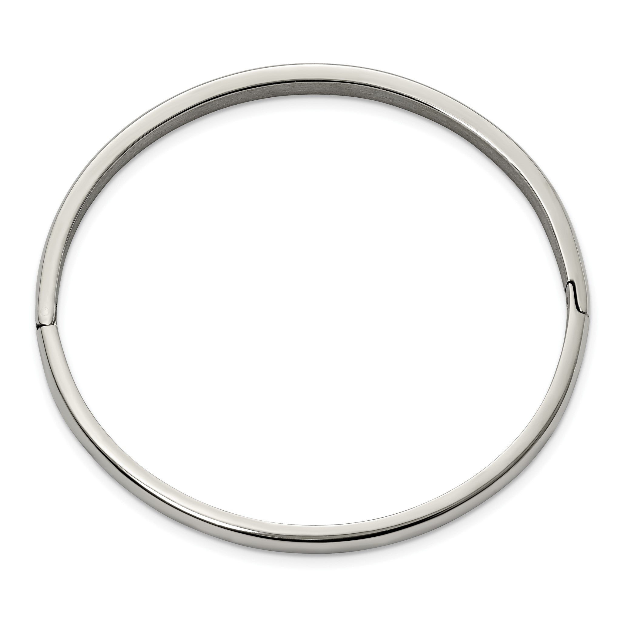 Chisel Bangle Bracelet in Titanium, 5mm Hinged, 6.8 Inch Secondary image