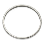 Chisel Bangle Bracelet in Titanium, 5mm Hinged, 6.8 Inch - Sophia Jewelers