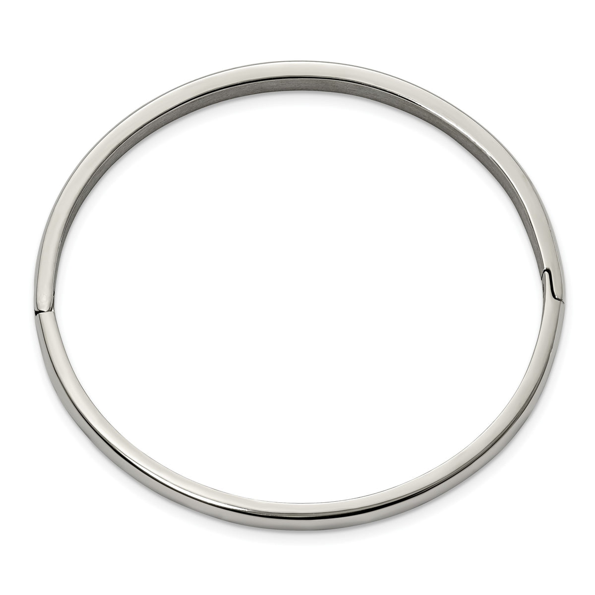 Chisel Bangle Bracelet in Titanium, 5mm Hinged, 6.8 Inch - Sophia Jewelers