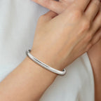 Chisel Bangle Bracelet in Titanium, 5mm Hinged, 6.8 Inch - Sophia Jewelers