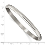 Chisel Bangle Bracelet in Titanium, 5mm Hinged, 6.8 Inch - Sophia Jewelers