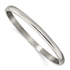 Chisel Bangle Bracelet in Titanium, 5mm Hinged, 6.8 Inch - Sophia Jewelers