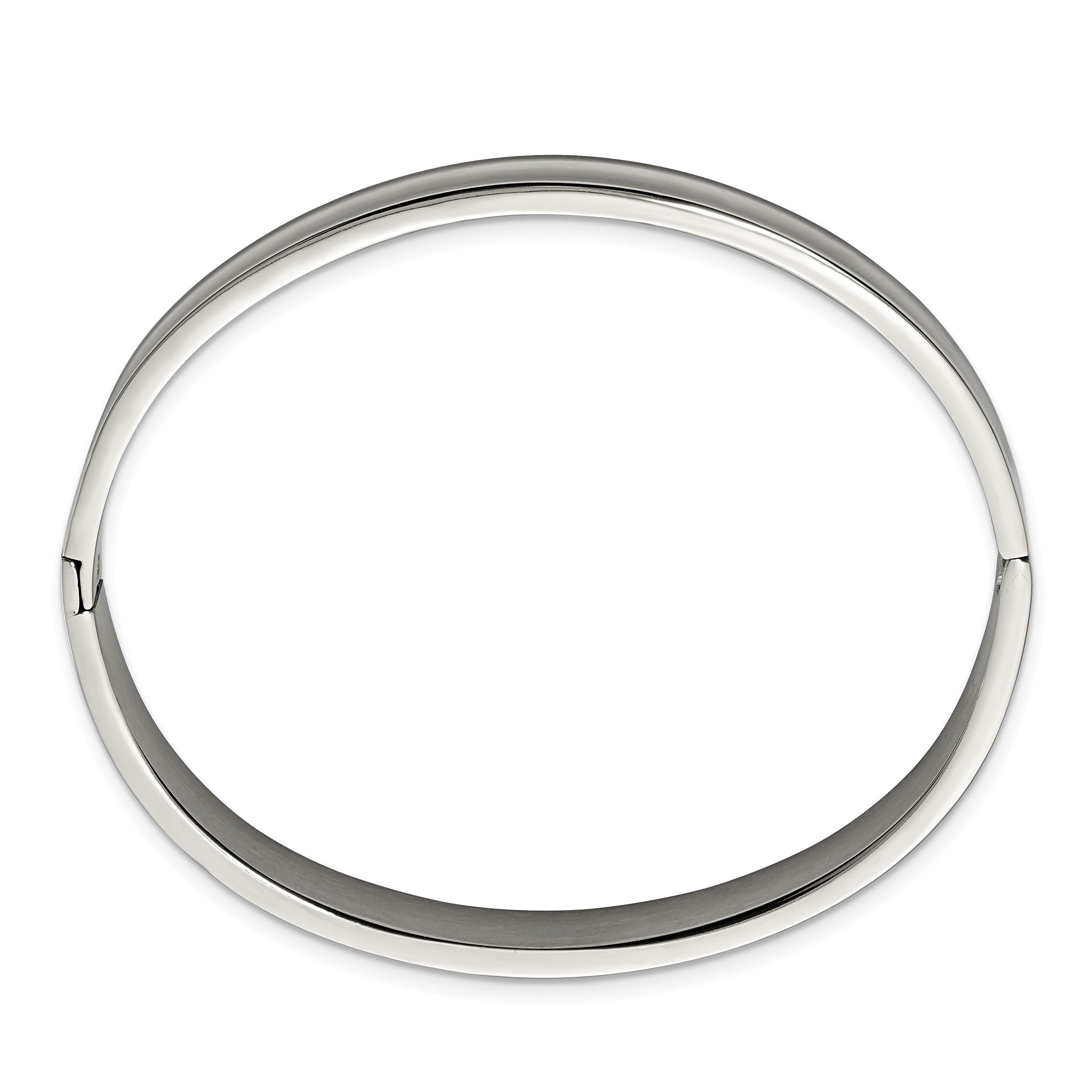 Chisel Bangle Bracelet in Titanium, 8mm Hinged, 7 Inch Secondary image