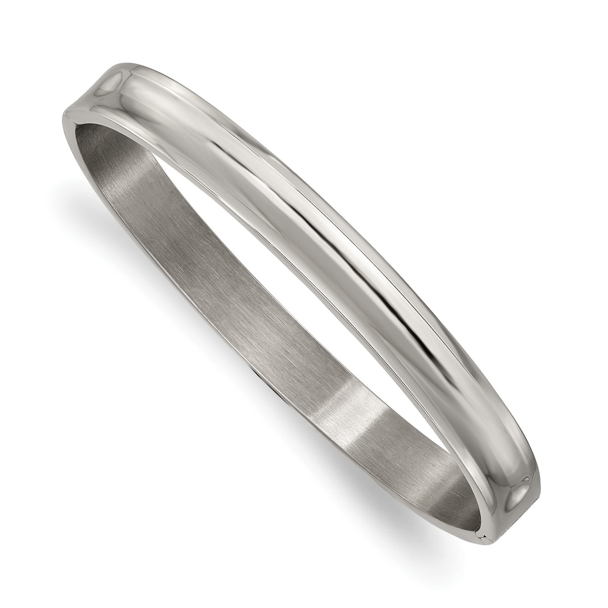 Bangle Bracelet in Titanium, 8mm Hinged, 7 Inch - Sophia Jewelers Main image