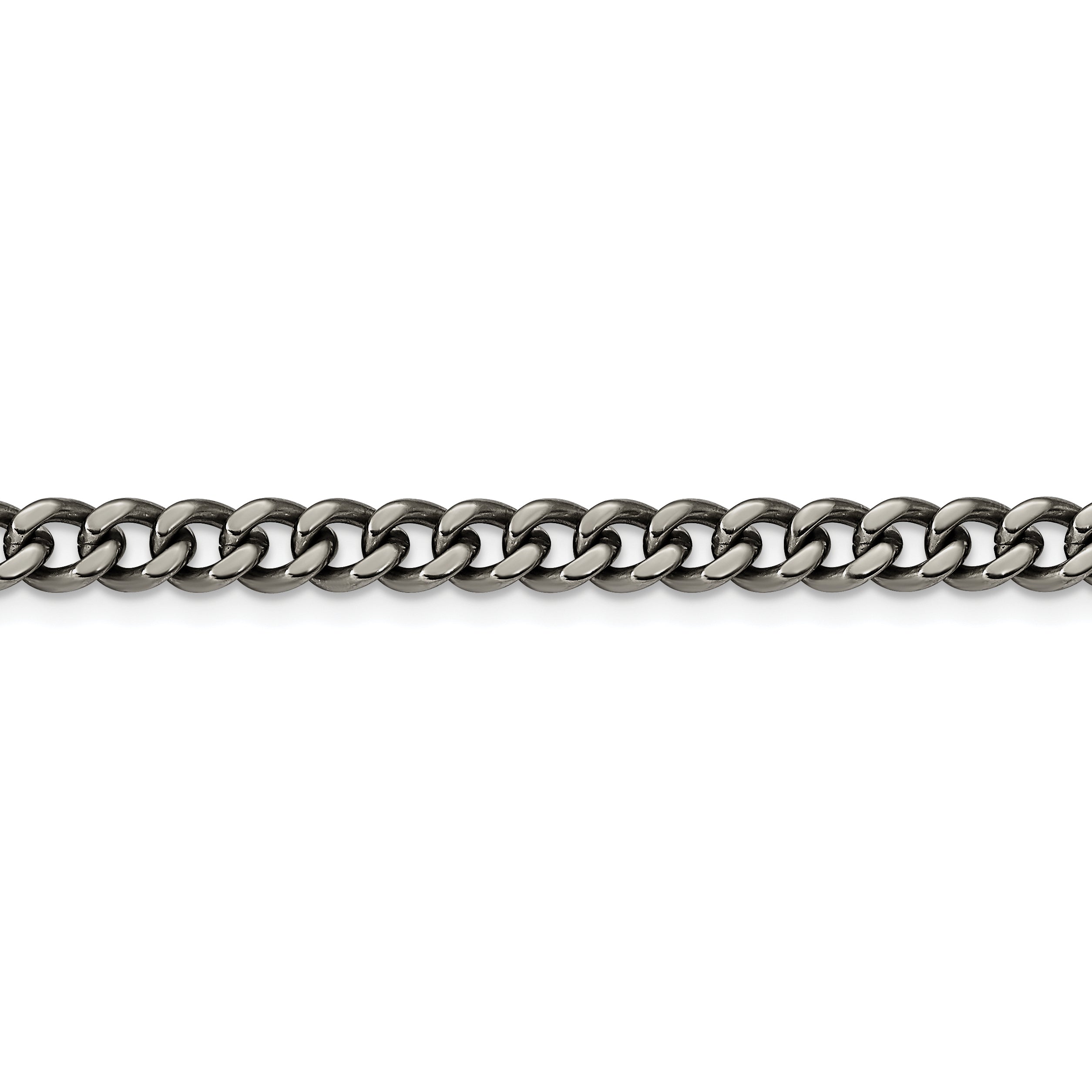 Titanium Polished 7.5mm Curb Chain Bracelet for Men Secondary image