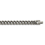 Titanium Polished 7.5mm Curb Chain Bracelet for Men