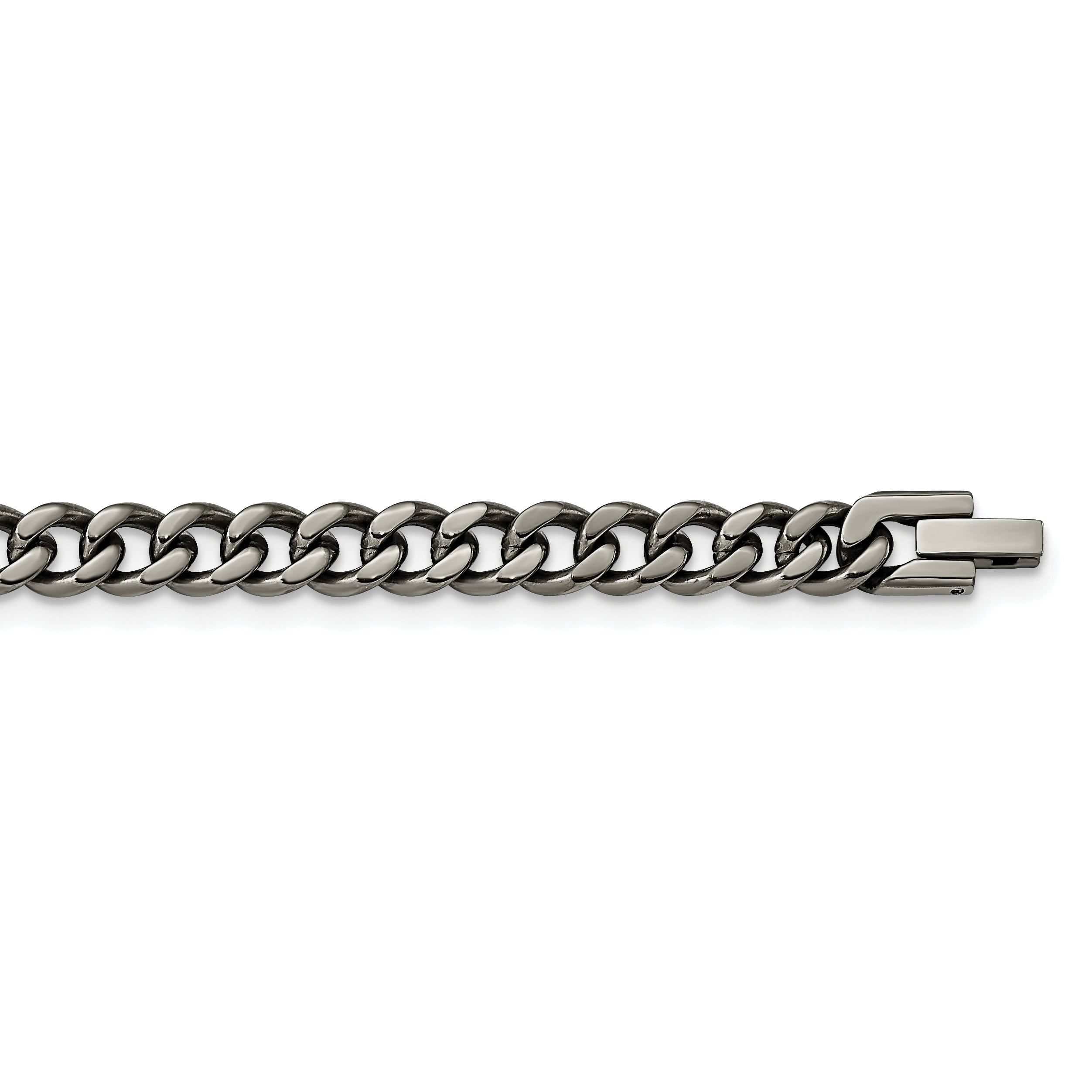 Titanium Polished 7.5mm Curb Chain Bracelet for Men