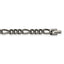 Titanium Polished 7mm Figaro Chain Bracelet for Men