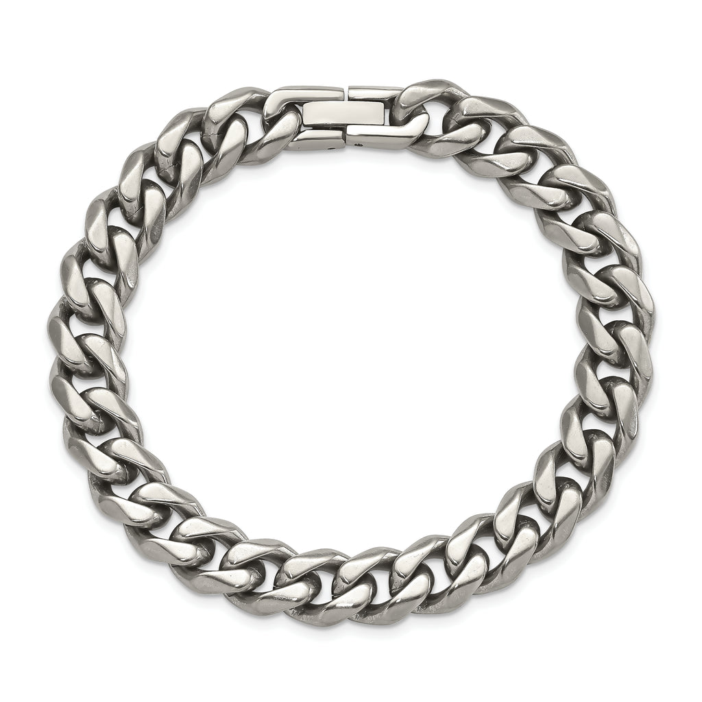 Titanium Polished 10.00mm Curb Bracelet