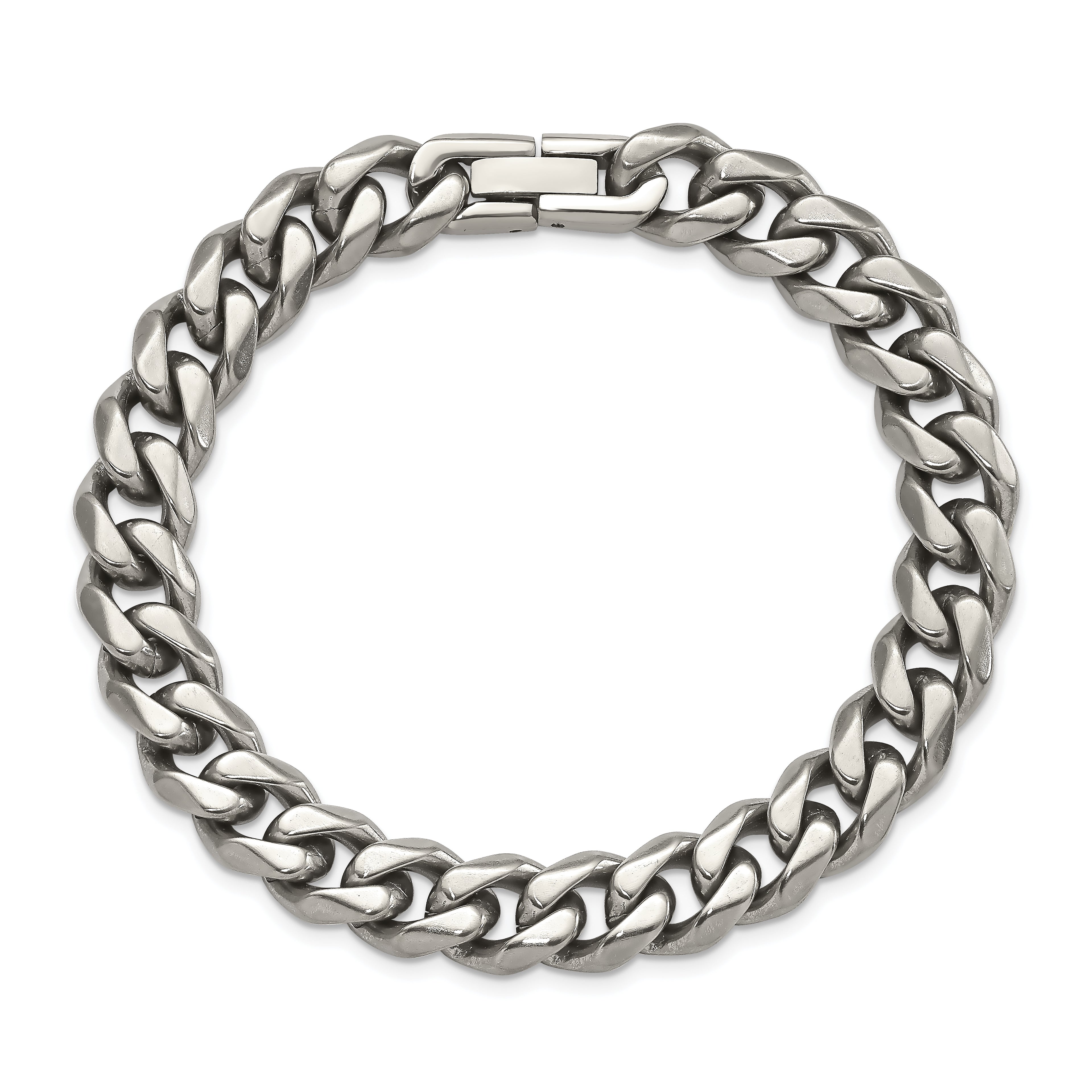 Titanium Polished 10.00mm Curb Bracelet