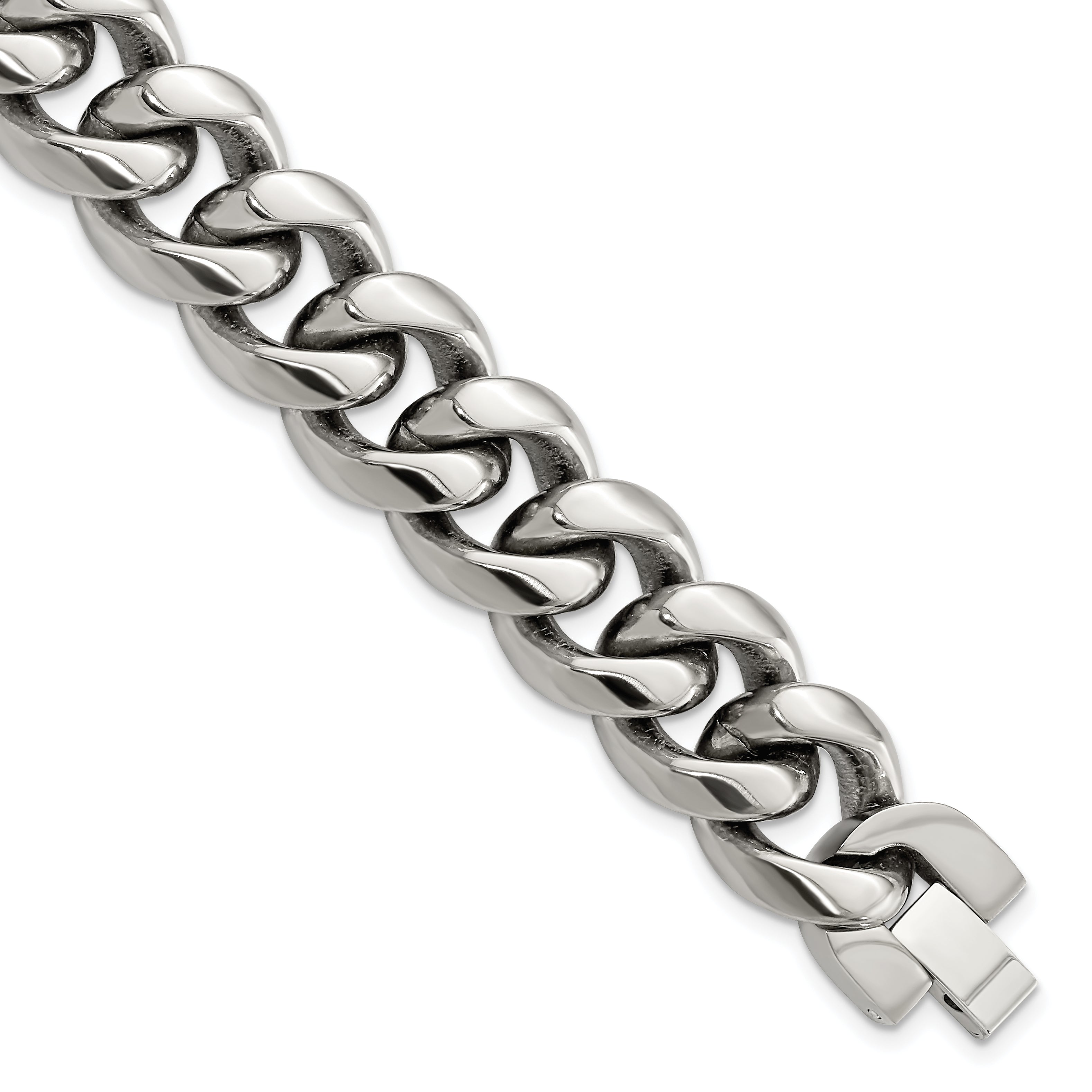 Chisel Titanium Polished 14.50mm Curb 8.5 inch Bracelet Main image