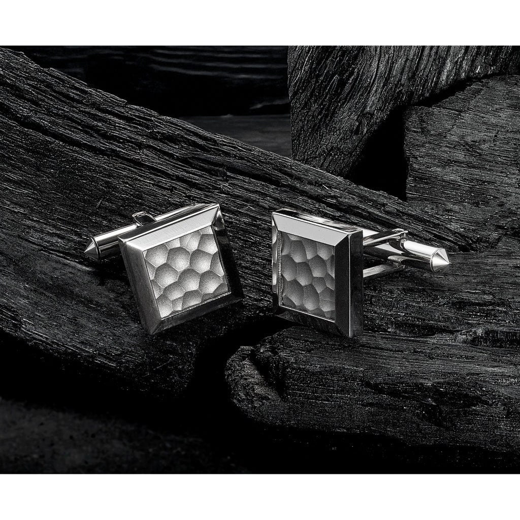 Chisel Titanium Polished with Black and Green Carbon Fiber Inlay 8mm Band