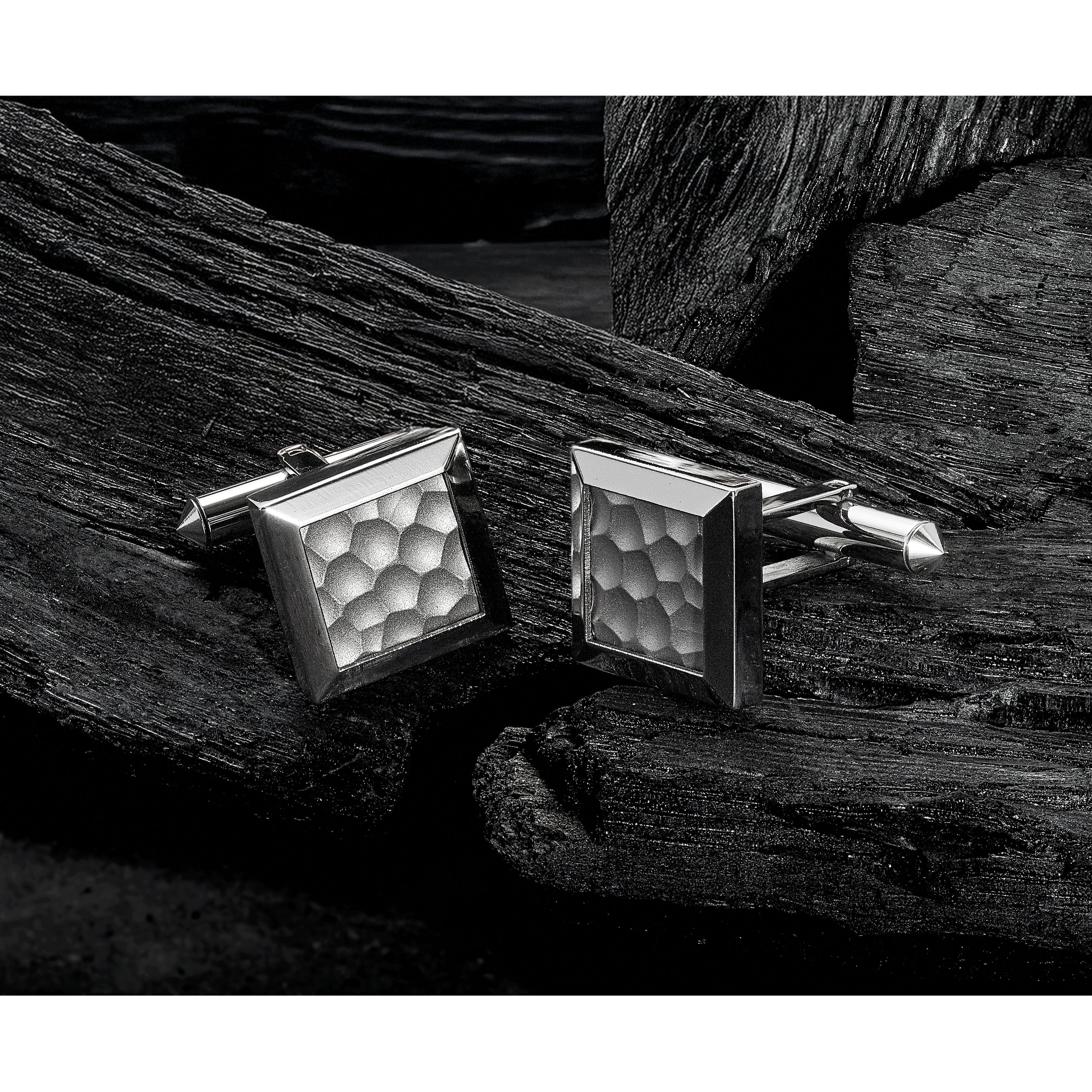 Chisel Titanium Polished with Black and Green Carbon Fiber Inlay 8mm Band