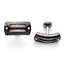 Titanium/Ster.Sil Black Ti Polished w/Cable Inlay Cuff Links