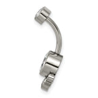 Polished Cubic Zirconia Titanium Navel Ring