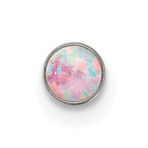 Polished Opal Titanium Labret Stud