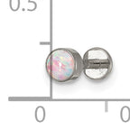 Polished Opal Titanium Labret Stud