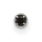 Polished Black Cubic Zirconia Titanium Labret Stud