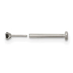 Polished Black Cubic Zirconia Titanium Labret Stud