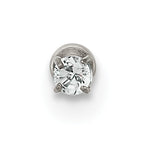 Polished Cubic Zirconia Titanium Labret Stud