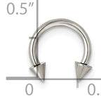 Polished Arrow Titanium Septum Ring