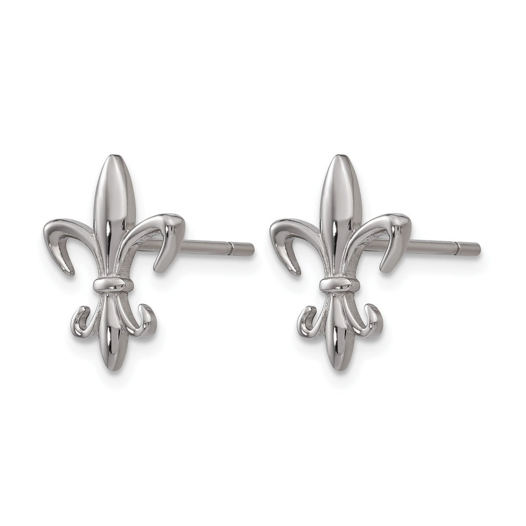 Titanium Polished Button Earrings