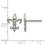 Titanium Polished Button Earrings