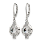 Titanium Polished Cubic Zirconia Drop Dangle Earrings for Women