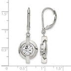 Titanium Polished Cubic Zirconia Drop Dangle Earrings for Women