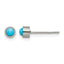Titanium Brushed Blue Turquoise Stud Earrings