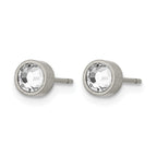 Titanium Brushed Stud Earrings