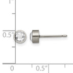 Titanium Brushed Stud Earrings