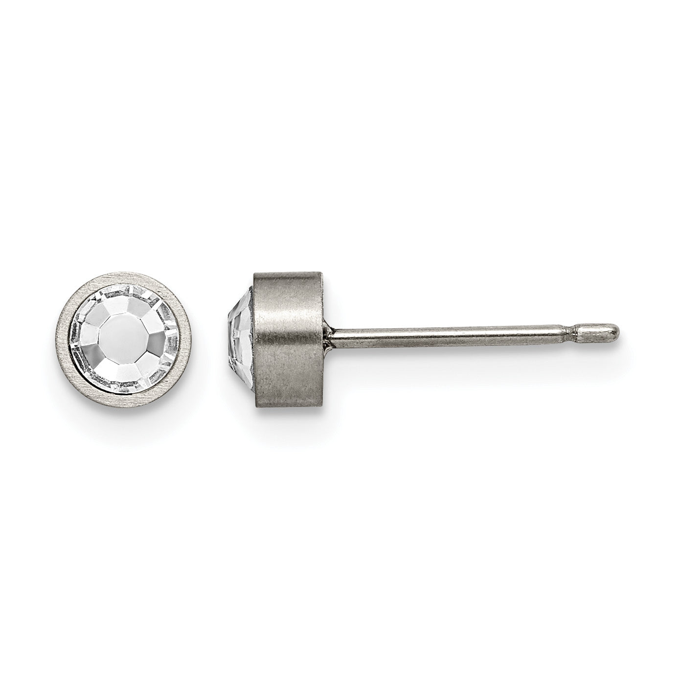 Titanium Brushed Stud Earrings Main image