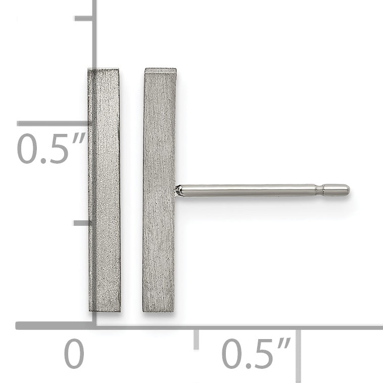 Titanium Brushed Drop Dangle Earrings for Women