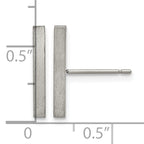 Titanium Brushed Drop Dangle Earrings for Women