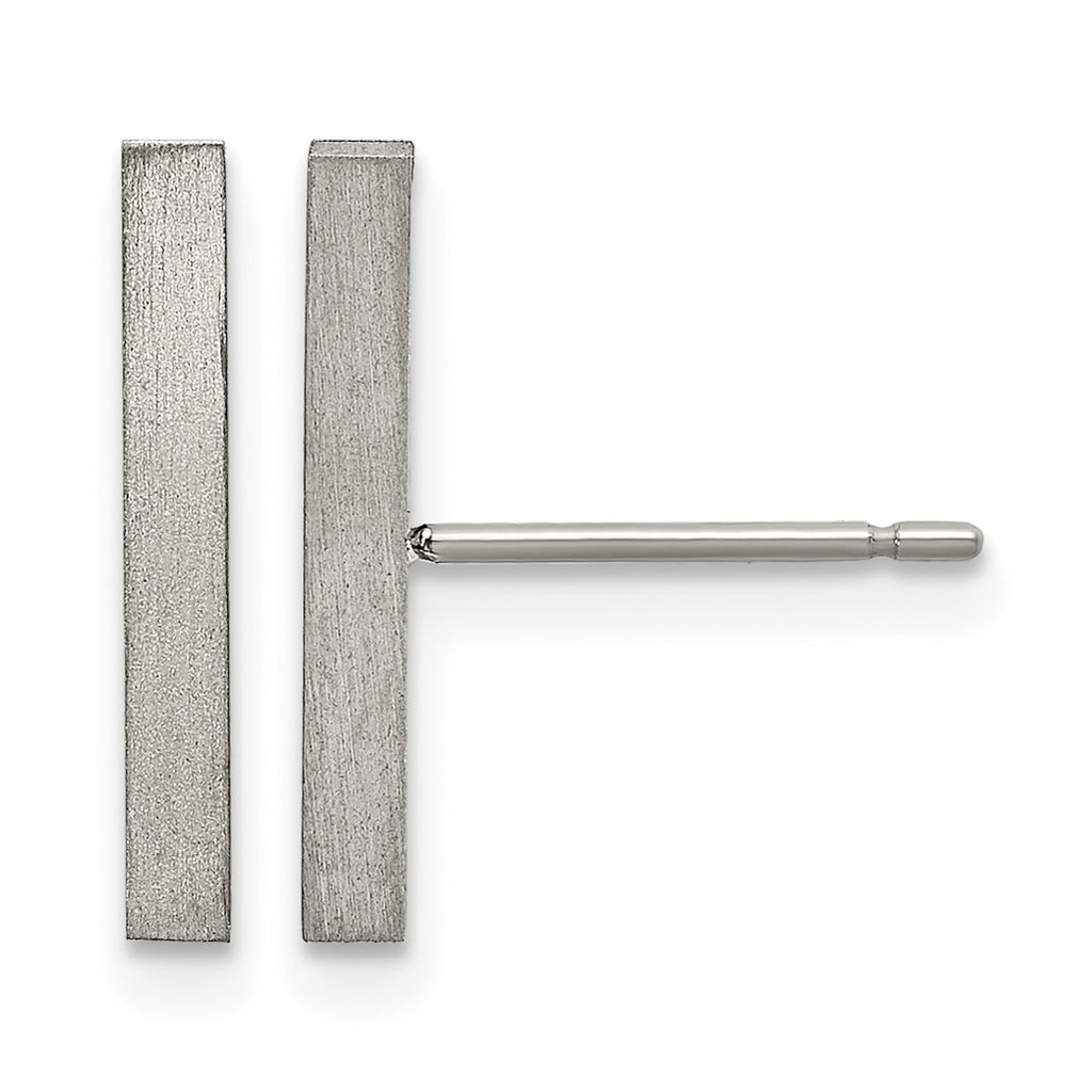 Titanium Brushed Drop Dangle Earrings for Women
